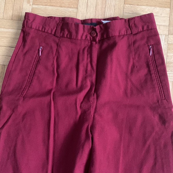 Wine Red Straight Leg Pants - Picture 2 of 13